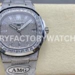 AMG PP5711 full baguette diamond silver dial