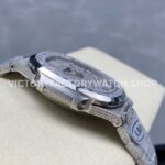 AMG Factory Patek Philippe Nautilus PP5711 40mm Baguette Diamond Bezel White Gold Diamond Baguette Diamond Silver Dial