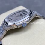 AMG Factory Patek Philippe Nautilus PP5711 40mm Baguette Diamond Bezel White Gold Diamond Diamond Silver Dial