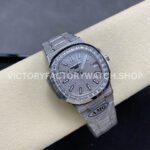 AMG Factory Patek Philippe Nautilus PP5711 40mm Baguette Diamond Bezel White Gold Diamond Diamond Silver Dial