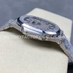 AMG Factory Patek Philippe Nautilus PP5711 40mm Baguette Diamond Bezel White Gold Diamond Diamond Silver Dial