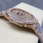 AMG Factory Patek Philippe Nautilus PP5711 40mm Diamond Bezel Rose Gold Diamond Baguette Diamond Silver Dial