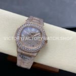 AMG Factory Patek Philippe Nautilus PP5711 40mm Diamond Bezel Rose Gold Diamond Baguette Diamond Silver Dial