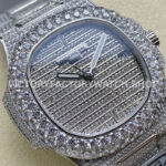 AMG Factory Patek Philippe Nautilus PP5711 40mm Diamond Bezel White GoldDiamond 6 (7) AMG Factory Patek Philippe Nautilus PP5711 40mm Diamond Bezel White Gold Diamond 6 9 12 Baguette Diamond Silver Dial