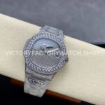 AMG Factory Patek Philippe Nautilus PP5711 40mm Diamond Bezel White GoldDiamond 6 (9) AMG Factory Patek Philippe Nautilus PP5711 40mm Diamond Bezel White Gold Diamond 6 9 12 Baguette Diamond Silver Dial