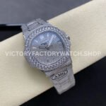 AMG Factory Patek Philippe Nautilus PP5711 40mm Diamond Bezel White Gold Diamond Baguette Diamond Silver Dial