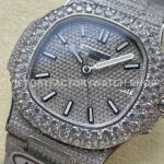 AMG Factory Patek Philippe Nautilus PP5711 40mm Diamond Bezel White GoldDiamond, Diamond Silver D (3) AMG Factory Patek Philippe Nautilus PP5711 40mm Diamond Bezel White Gold Diamond Diamond Silver Dial