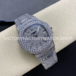 AMG Factory Patek Philippe Nautilus PP5711 40mm Diamond Bezel White GoldDiamond, Diamond Silver D (8) AMG Factory Patek Philippe Nautilus PP5711 40mm Diamond Bezel White Gold Diamond Diamond Silver Dial