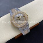 AMG Factory Patek Philippe Nautilus PP5711 40mm Small Diamond Bezel Half Yellow Gold Diamond Baguette Diamond Gold Dial