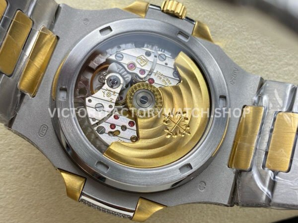 AMG Factory Patek Philippe Nautilus PP5711 40mm Small Diamond Bezel Half Yellow Gold Diamond Baguette Diamond Gold Dial