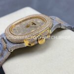 AMG Factory Patek Philippe Nautilus PP5711 40mm Small Diamond Bezel Half Yellow Gold Diamond Baguette Diamond Gold Dial