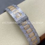 AMG Factory Patek Philippe Nautilus PP5711 40mm Small Diamond Bezel Half Yellow Gold Diamond Baguette Diamond Gold Dial