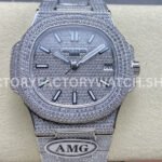 AMG PP5711 small diamond bezel white gold silver dial