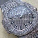 AMG Factory Patek Philippe Nautilus PP5711 40mm Small Diamond Bezel White Gold Diamond Diamond Silver Dial