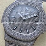 AMG Factory Patek Philippe Nautilus PP5711 40mm Small Diamond Bezel White Gold Diamond Diamond Silver Dial