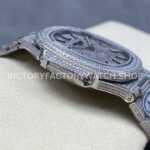 AMG Factory Patek Philippe Nautilus PP5711 40mm Small Diamond Bezel White Gold Diamond Diamond Silver Dial