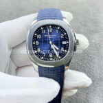 APW Factory Patek Philippe Aquanaut 5168G-001 Blue Rubber Strap Arabic Numerals Blue Dial (1) APW Patek Philippe Aquanaut 5168G-001 blue dial 42mm