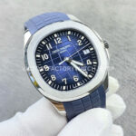 APW Factory Patek Philippe Aquanaut 5168G-001 Blue Rubber Strap Arabic Numerals Blue Dial (9) APW Factory Patek Philippe Aquanaut 5168G-001 42mm White Gold Blue Rubber Strap Arabic Numerals Blue Dial