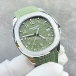 APW Factory Patek Philippe Aquanaut 5168G-010 Green Rubber Strap Arabic Numerals Green Dial (1) APW Factory Patek Philippe Aquanaut 5168G-010 42mm White Gold Green Rubber Strap Arabic Numerals Green Dial