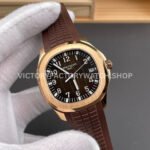 BBF Factory Patek Philippe Aquanaut 40mm 5167R-001 Rose Gold Brown Rubber Strap Brown Dial