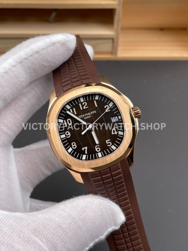 BBF Factory Patek Philippe Aquanaut 40mm 5167R-001 Rose Gold Brown Rubber Strap Brown Dial