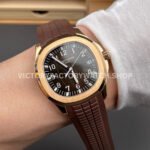 BBF Factory Patek Philippe Aquanaut 40mm 5167R-001 Rose Gold Brown Rubber Strap Brown Dial