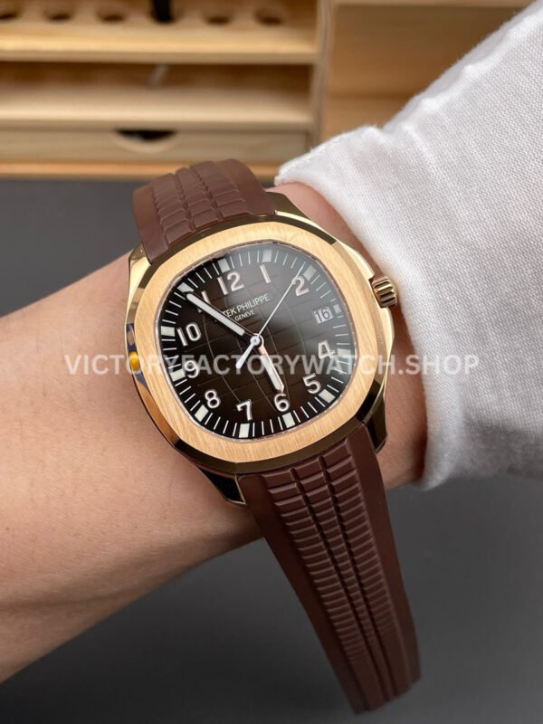 BBF Factory Patek Philippe Aquanaut 40mm 5167R-001 Rose Gold Brown Rubber Strap Brown Dial