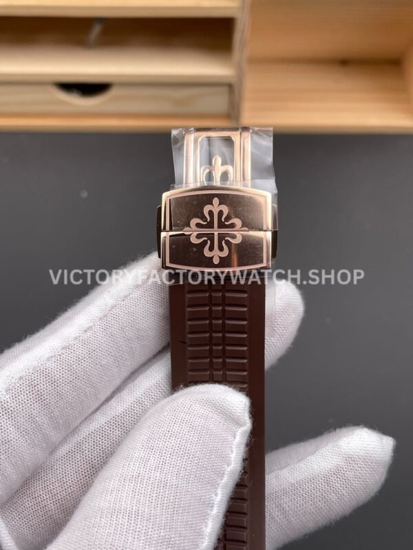 BBF Factory Patek Philippe Aquanaut 40mm 5167R-001 Rose Gold Brown Rubber Strap Brown Dial