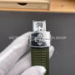 BBF Factory Patek Philippe Aquanaut 40mm 5168G-010 White Gold Rubber Strap Avocado Green Dial