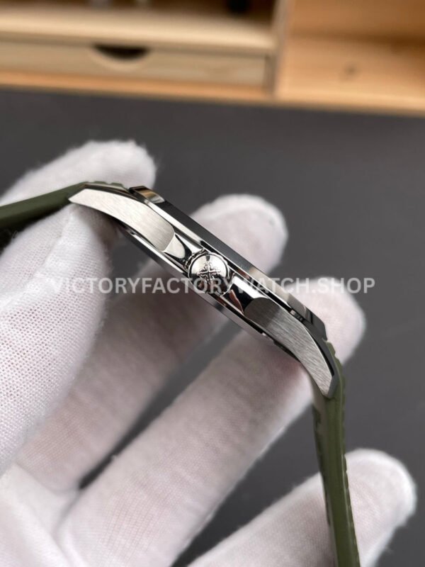 BBF Factory Patek Philippe Aquanaut 40mm 5168G-010 White Gold Rubber Strap Avocado Green Dial