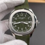 BBF Factory Patek Philippe Aquanaut 40mm 5168G-010 White Gold Rubber Strap Avocado Green Dial