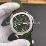BBF Factory Patek Philippe Aquanaut 40mm 5168G-010 White Gold Rubber Strap Avocado Green Dial