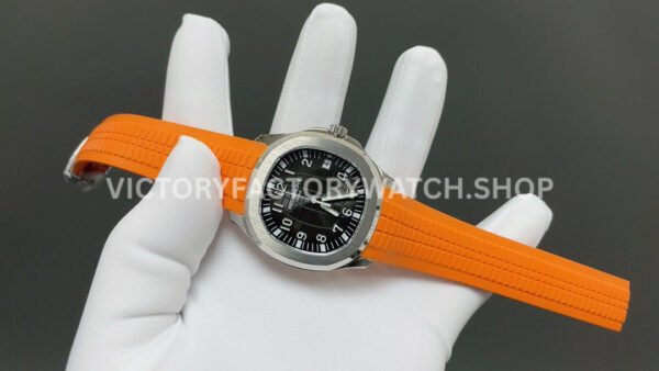 BBF Factory Patek Philippe Aquanaut 51671A-001 40mm Orange Rubber Strap Arabic Numerals Black Dial