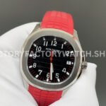 BBF Factory Patek Philippe Aquanaut 5167A-012 40mm Red Rubber Strap Arabic Numerals Black Dial