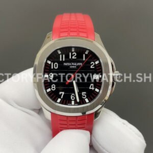 BBF Patek Philippe Aquanaut 5167A-012 red strap black dial