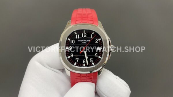 BBF Patek Philippe Aquanaut 5167A-012 red strap black dial