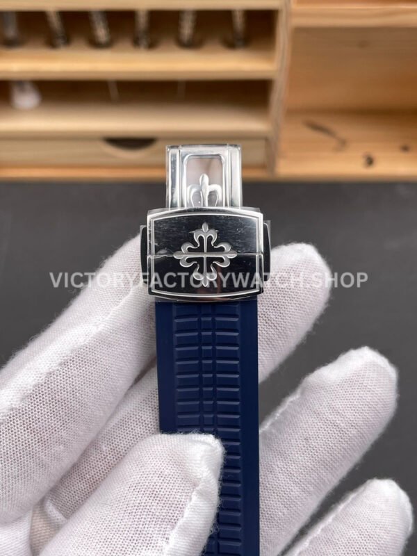 BBF Factory Patek Philippe Aquanaut 5168G-001 40mm Blue Rubber Strap Arabic Numerals Blue Dial