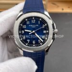 BBF Factory Patek Philippe Aquanaut 5168G-001 40mm Blue Rubber Strap Arabic Numerals Blue Dial