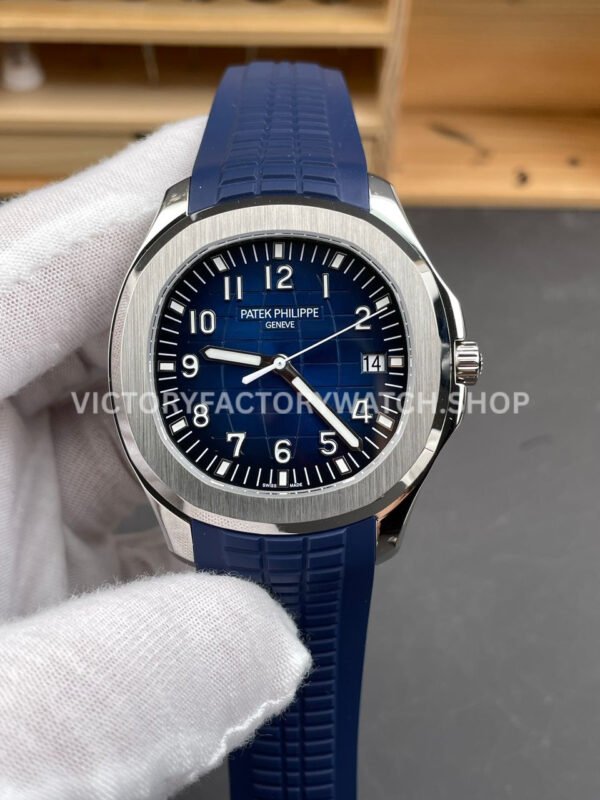 BBF Factory Patek Philippe Aquanaut 5168G-001 40mm Blue Rubber Strap Arabic Numerals Blue Dial