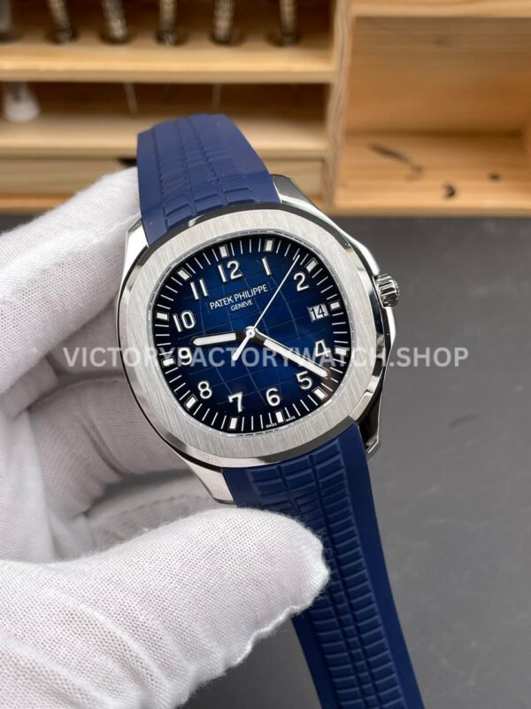 BBF Factory Patek Philippe Aquanaut 5168G-001 40mm Blue Rubber Strap Arabic Numerals Blue Dial