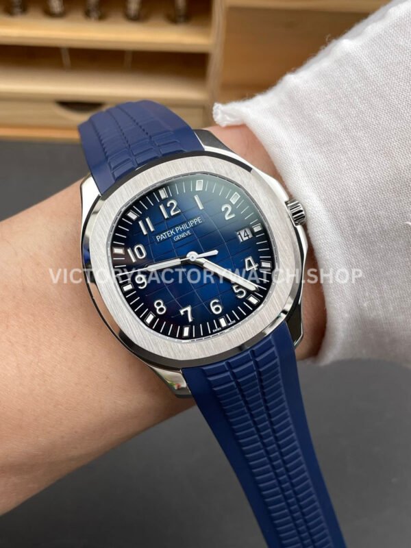 BBF Factory Patek Philippe Aquanaut 5168G-001 40mm Blue Rubber Strap Arabic Numerals Blue Dial