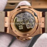 BBF Factory Patek Philippe Nautilus 5711/1R 40mm Rose Gold Brown Leather Strap Black Dial