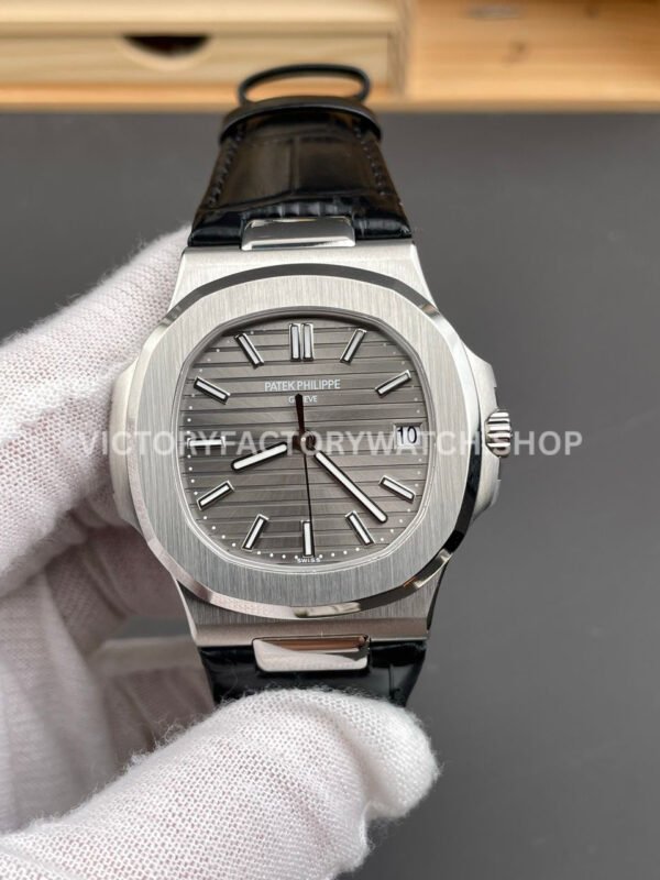BBF Patek Philippe Nautilus 5711G grey dial leather strap