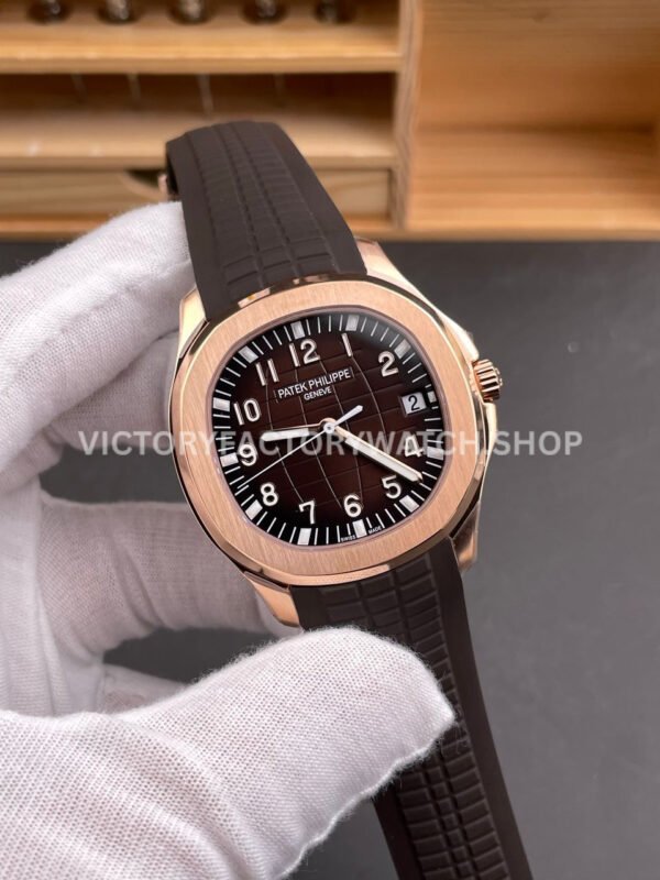 DDF Factory Patek Philippe Aquanaut 40mm 5167R-001 Rose Gold Brown Rubber Strap Brown Dial