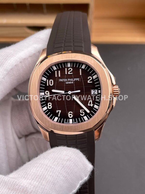 DDF Factory Patek Philippe Aquanaut 40mm 5167R-001 Rose Gold Brown Rubber Strap Brown Dial