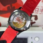 DDF Factory Patek Philippe Aquanaut 5167 40mm Steel Red Rubber Strap Arabic Numerals Black Dial