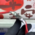 DDF Factory Patek Philippe Aquanaut 5167 40mm Steel Red Rubber Strap Arabic Numerals Black Dial