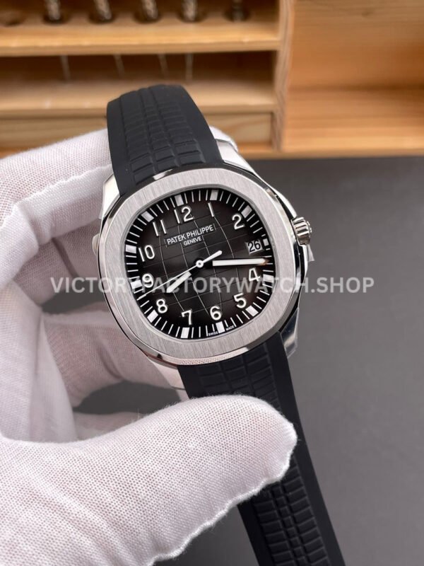 DDF Factory Patek Philippe Aquanaut 5167/1A-001 40mm Steel Black Rubber Strap Arabic Numerals Black Dial