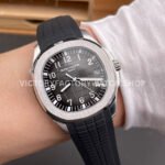 DDF Factory Patek Philippe Aquanaut 5167/1A-001 40mm Steel Black Rubber Strap Arabic Numerals Black Dial