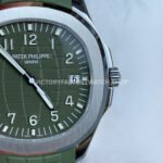 DDF Factory Patek Philippe Aquanaut 5168G-010 42mm White Gold Rubber Strap Avocado Green Dial